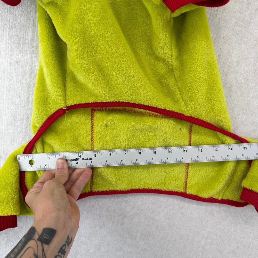 Dr Seuss The Grinch Green Fleece Pet Pajamas Holiday Dog Costume Small Medium